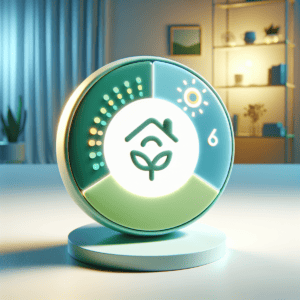 Illustrated smart thermostat