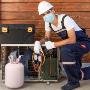 hire an HVAC professional to check freon in your air conditioner unit